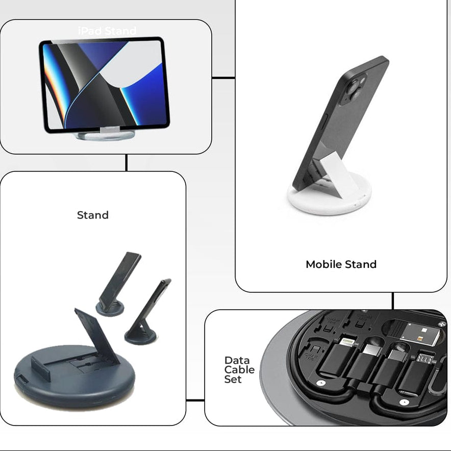 Smart Tech (5 in 1 Charger, SIM Tool & Holder)