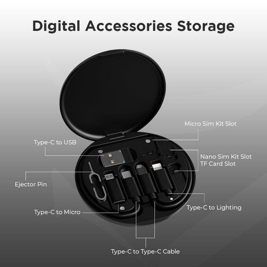 Smart Tech (5 in 1 Charger, SIM Tool & Holder)