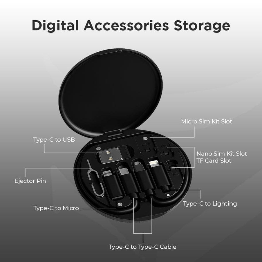 Smart Tech (5 in 1 Charger, SIM Tool & Holder)