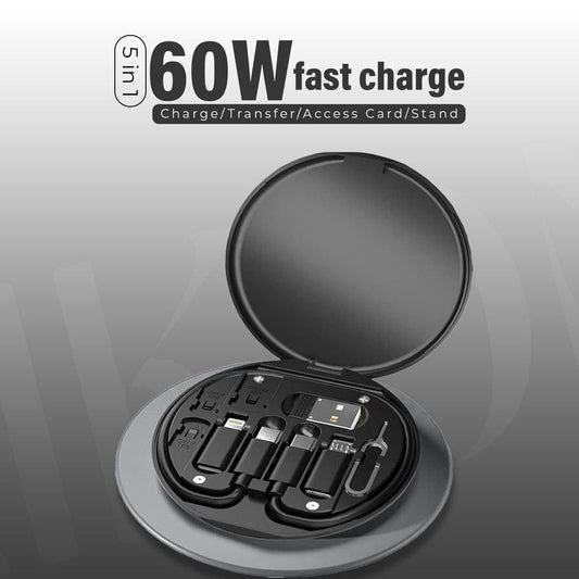Smart Tech (5 in 1 Charger, SIM Tool & Holder)